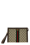 ophidia gg clutch bag in gg supreme fabric