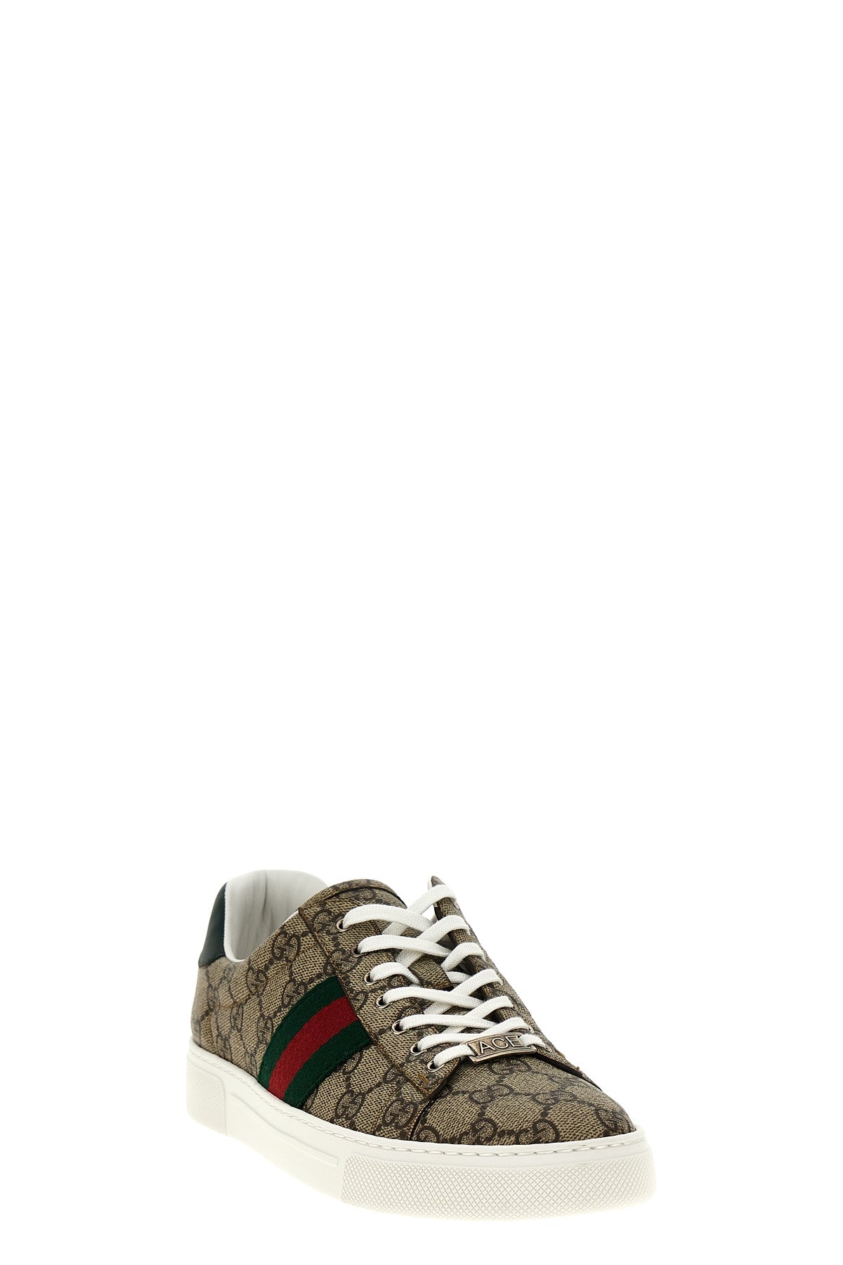gucci ace sneakers in gg supreme fabric