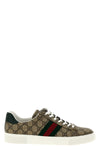 gucci ace sneakers in gg supreme fabric