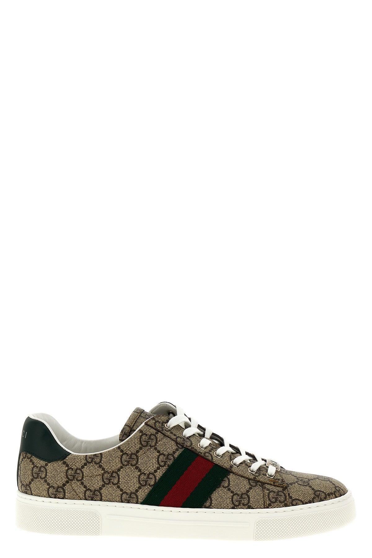 gucci ace sneakers in gg supreme fabric