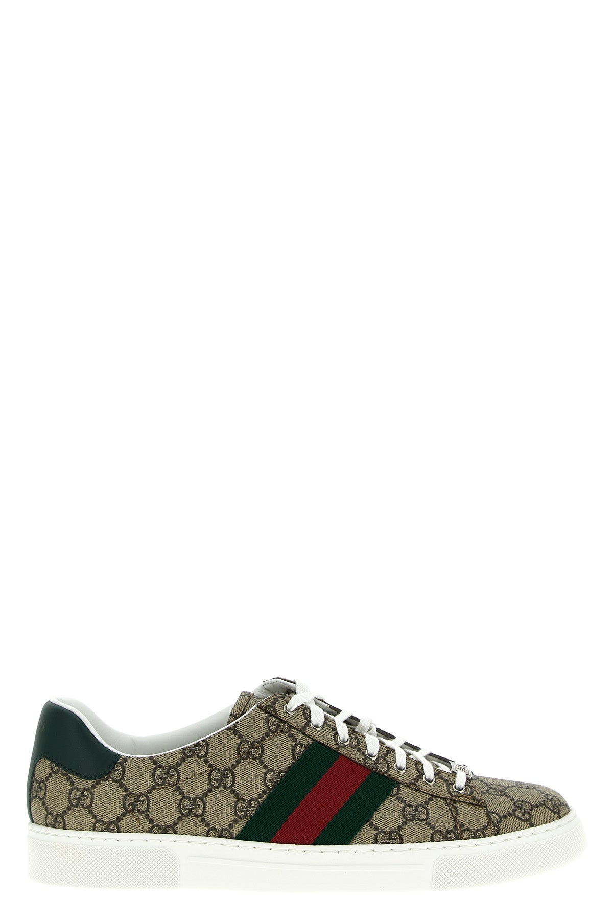 gucci ace sneakers in gg supreme fabric