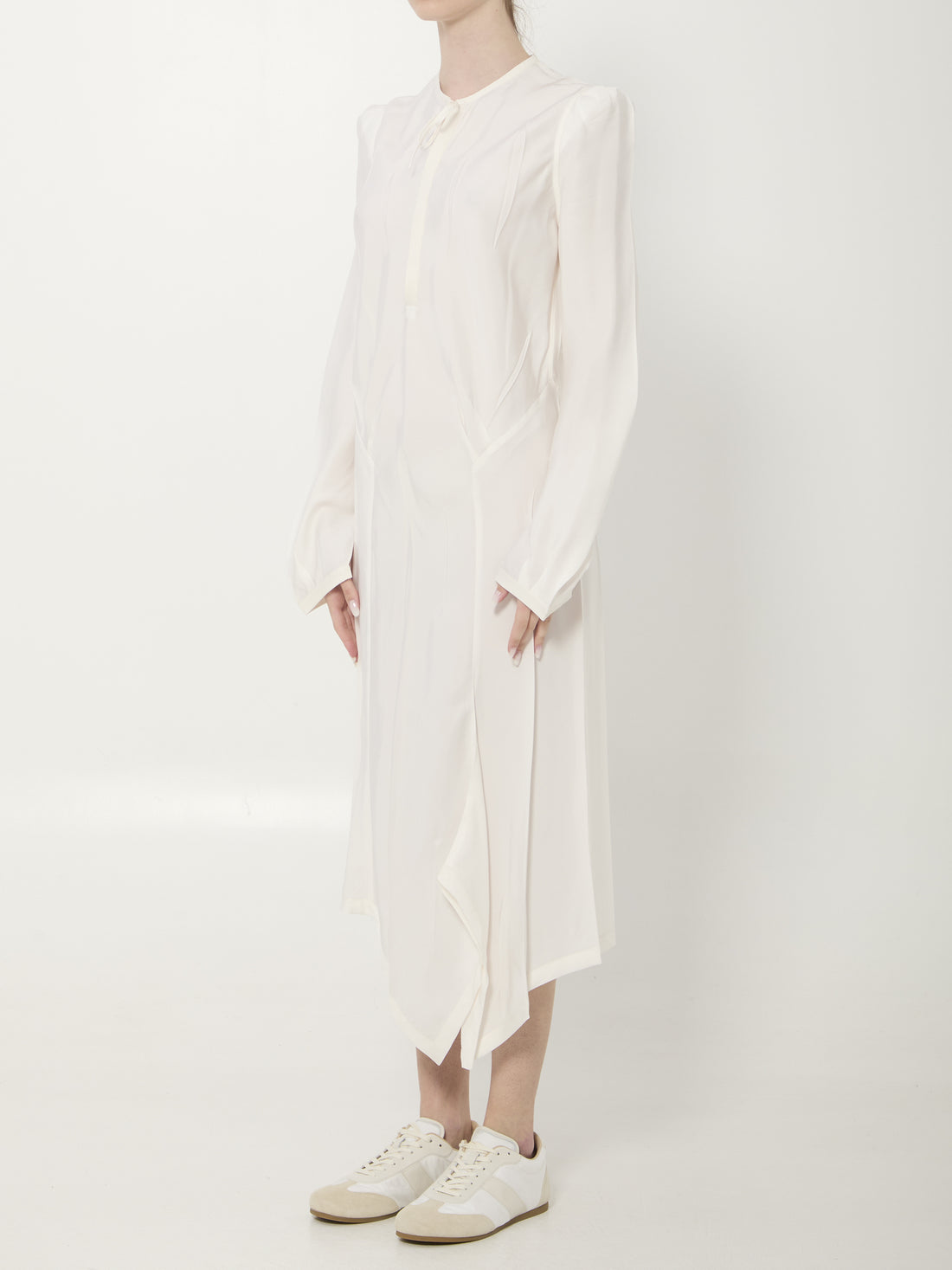 LEMAIRE 38 creased bias midi dress