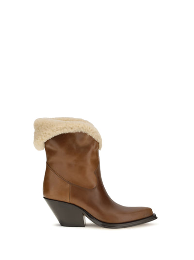 azelan fur-lined ankle boots