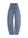 barrel leg jeans