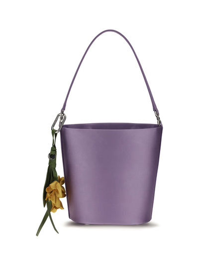SELF-PORTRAIT OS satin bucket bag