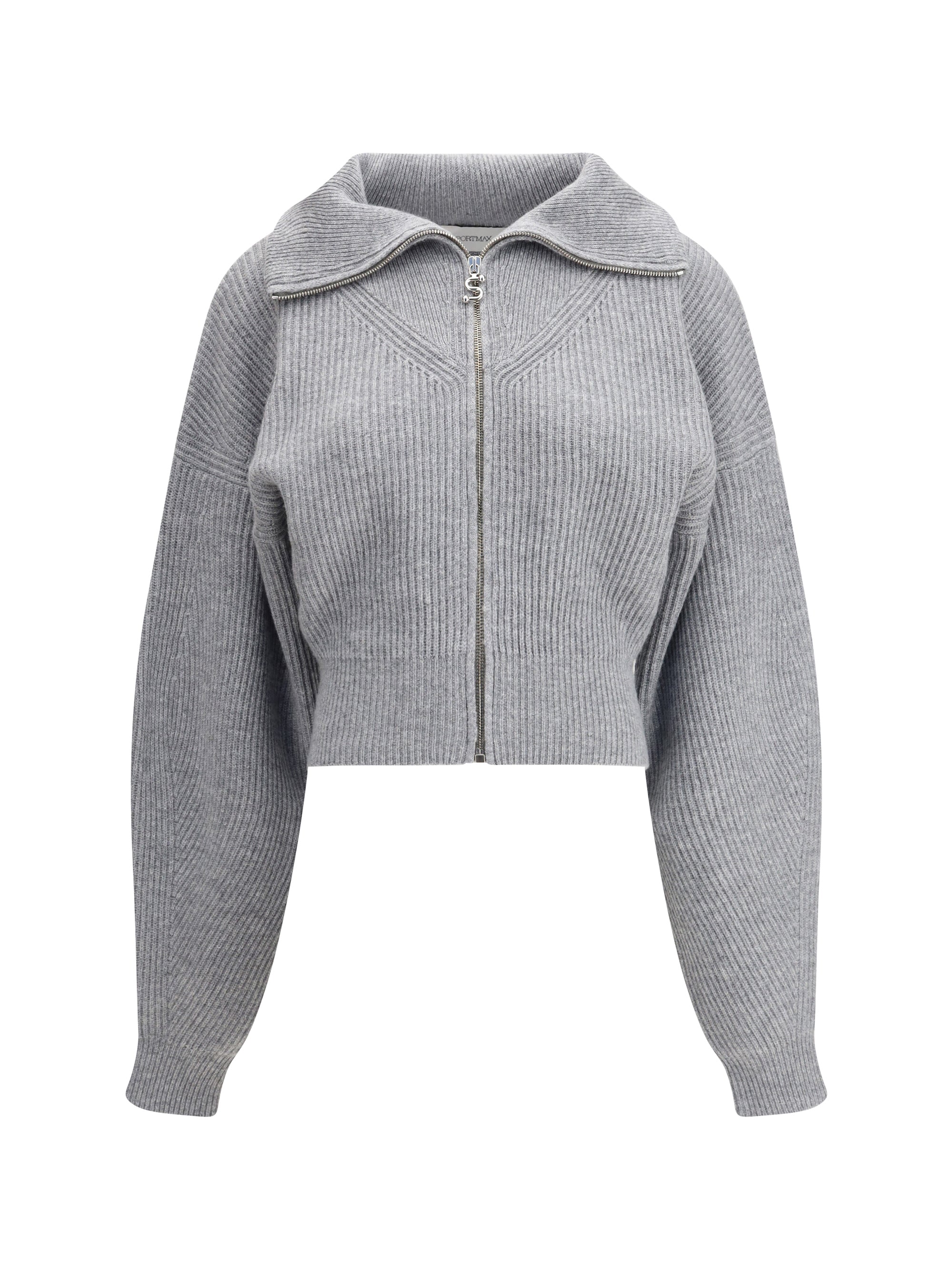 MAX MARA SPORTMAX M grey calipso cardigan