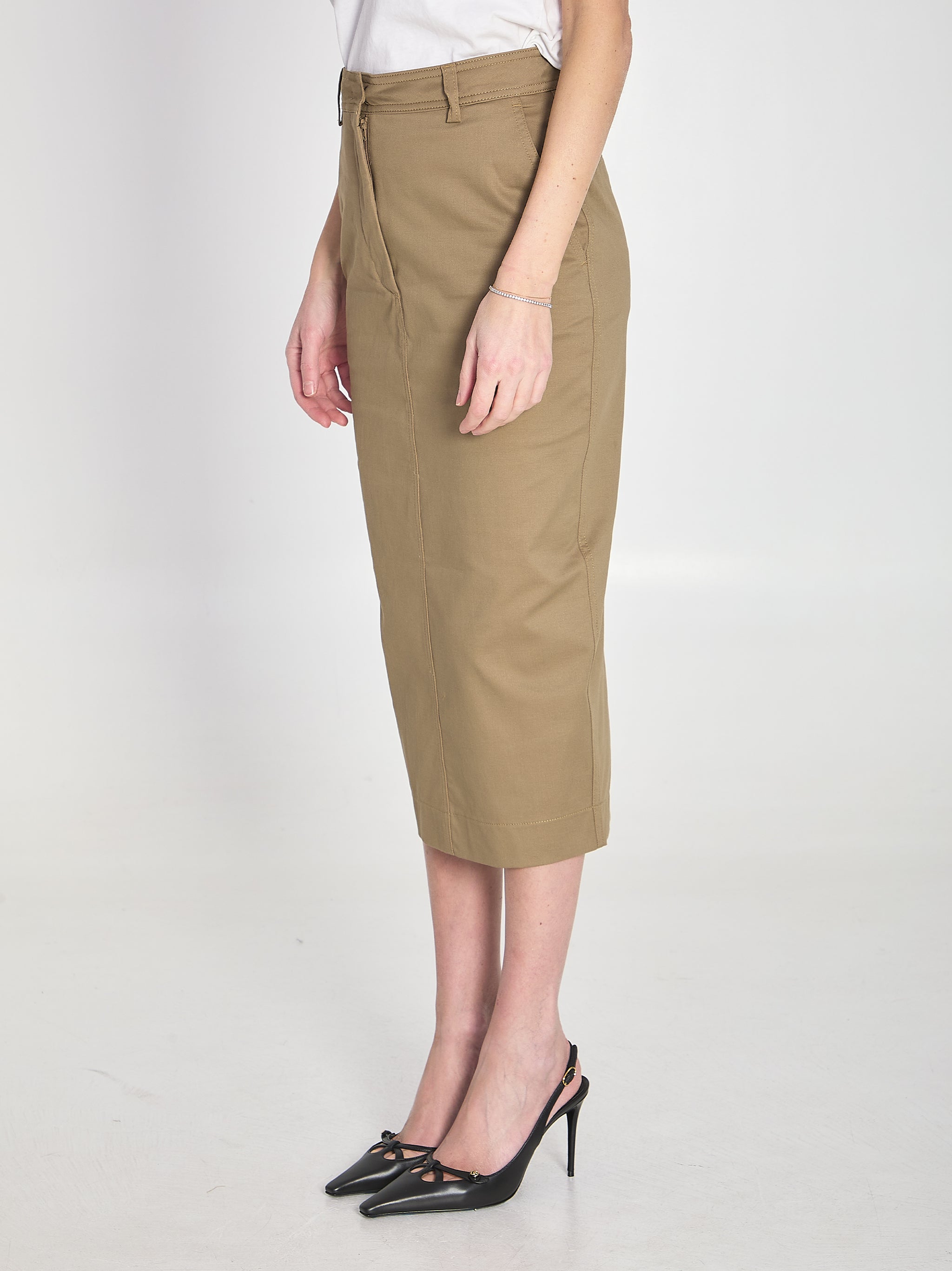 cotton gabardine skirt