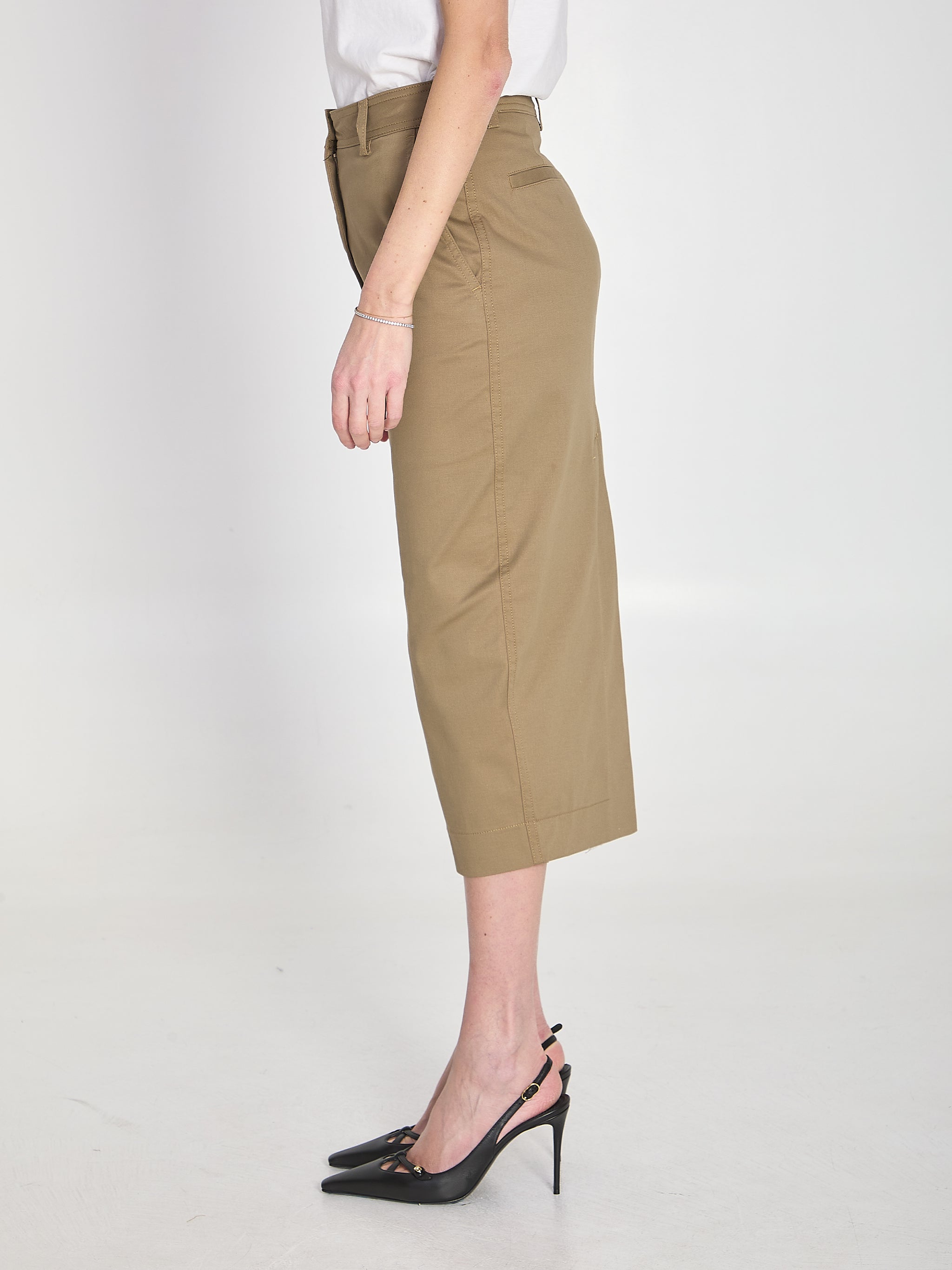 cotton gabardine skirt