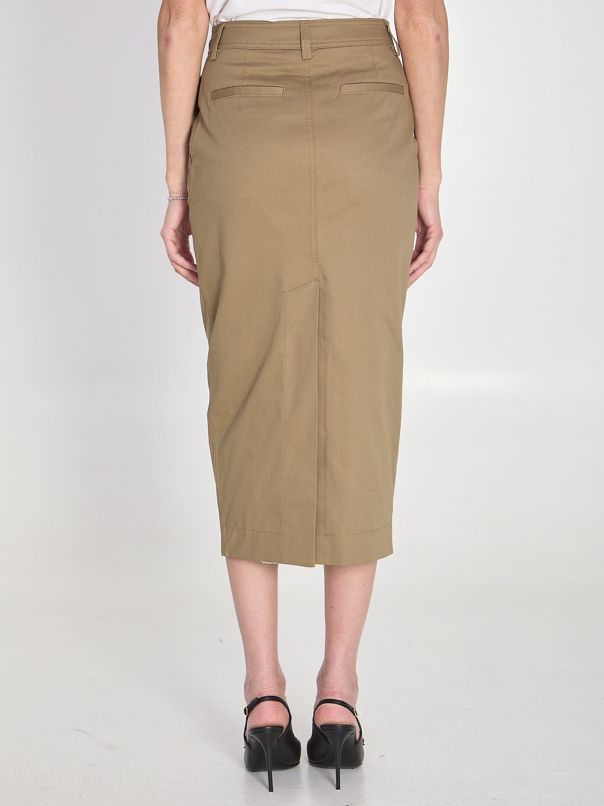 cotton gabardine skirt