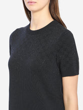 GUCCI S fine wool dress with gg crystals