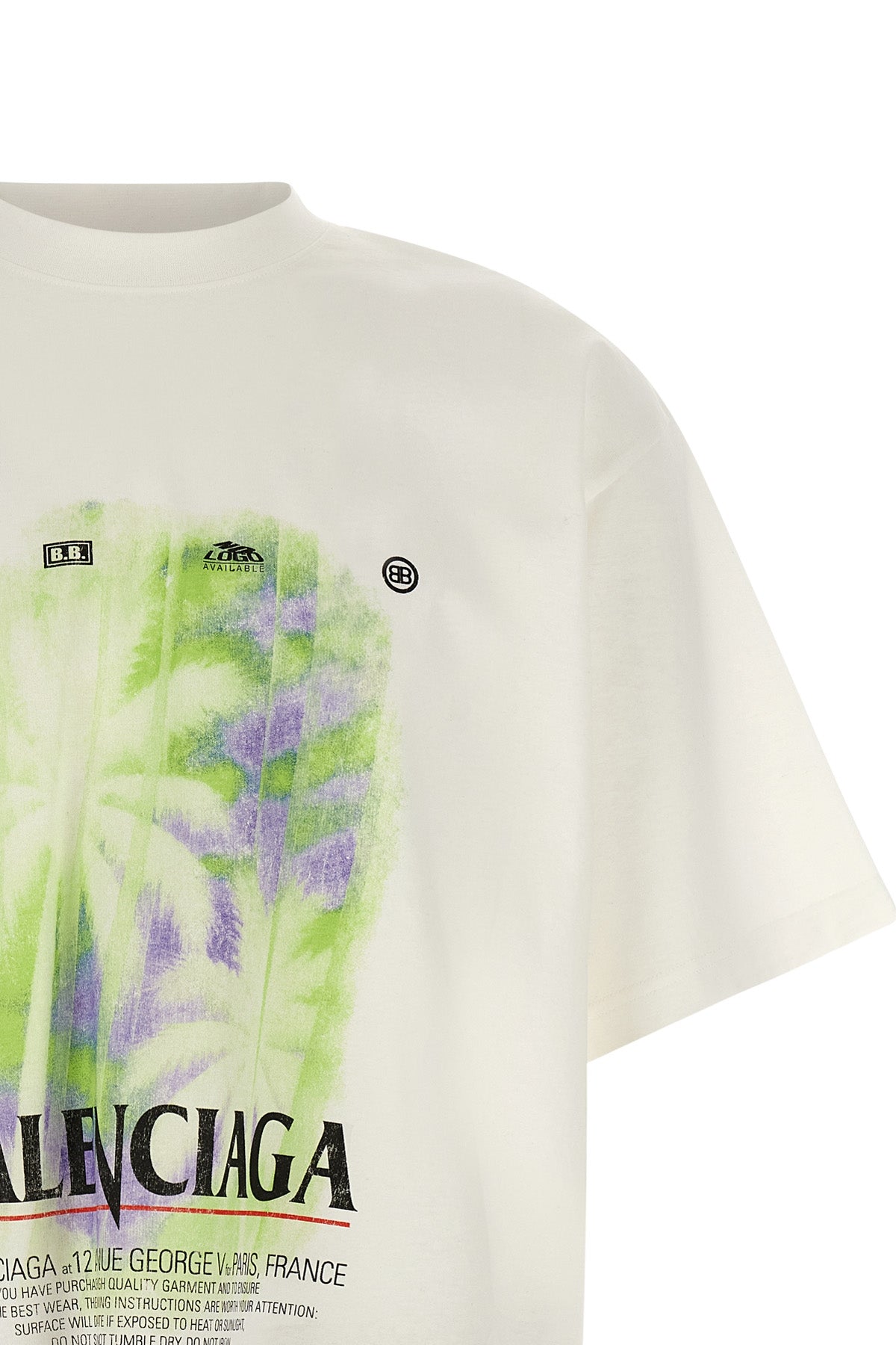 the balenciaga pure white cotton t-shirt