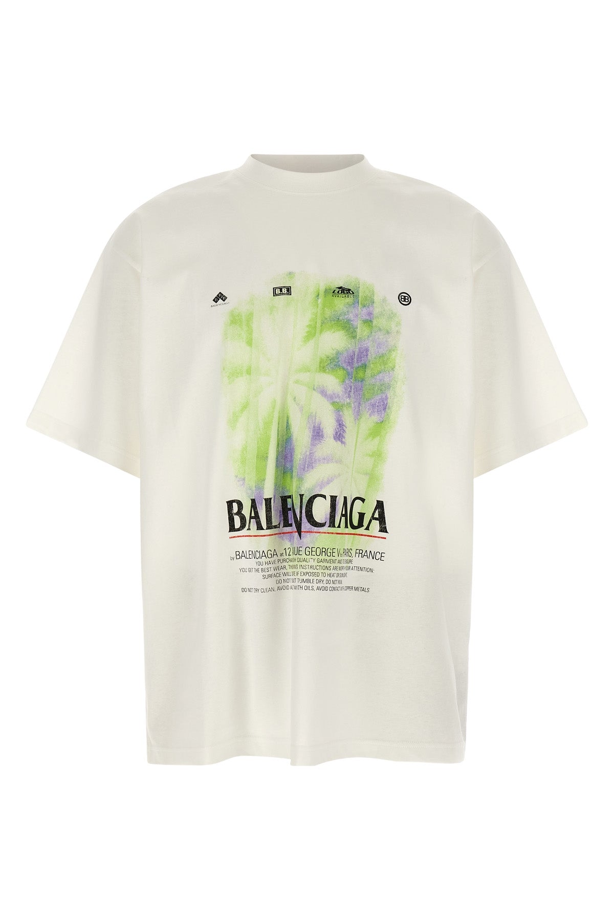 the balenciaga pure white cotton t-shirt