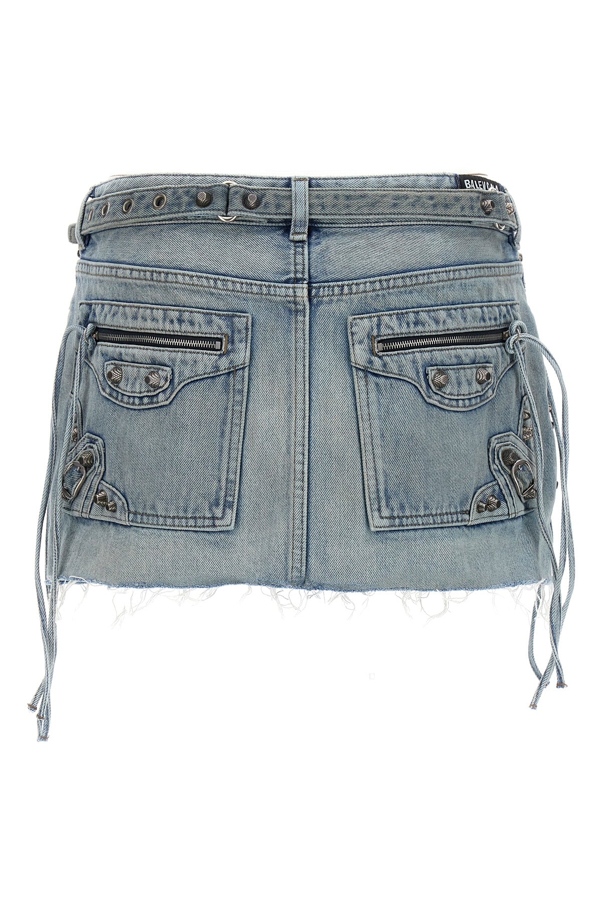 cagole mini skirt in japanese cotton denim