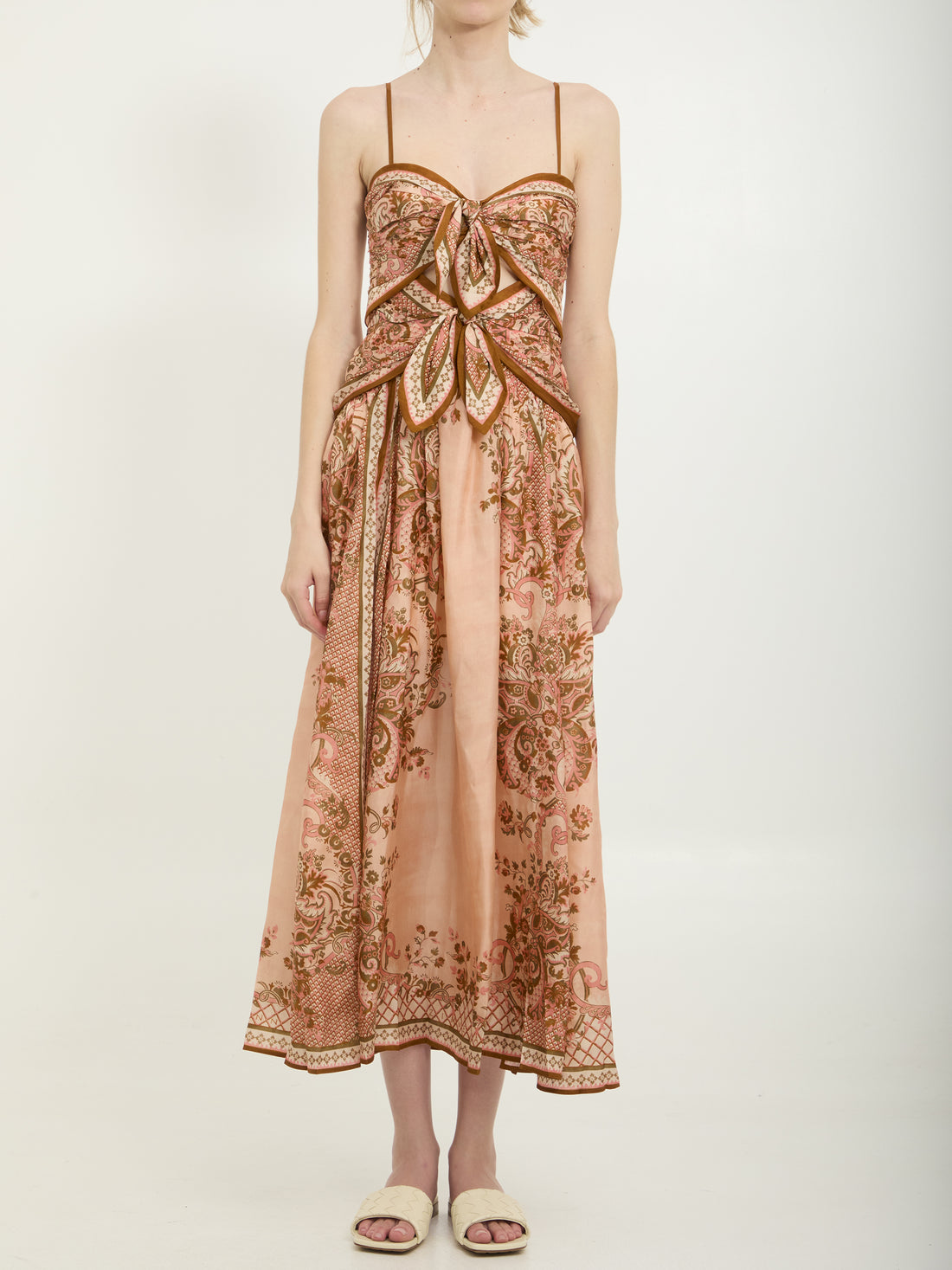 ZIMMERMANN 0 aster scarf print midi dress