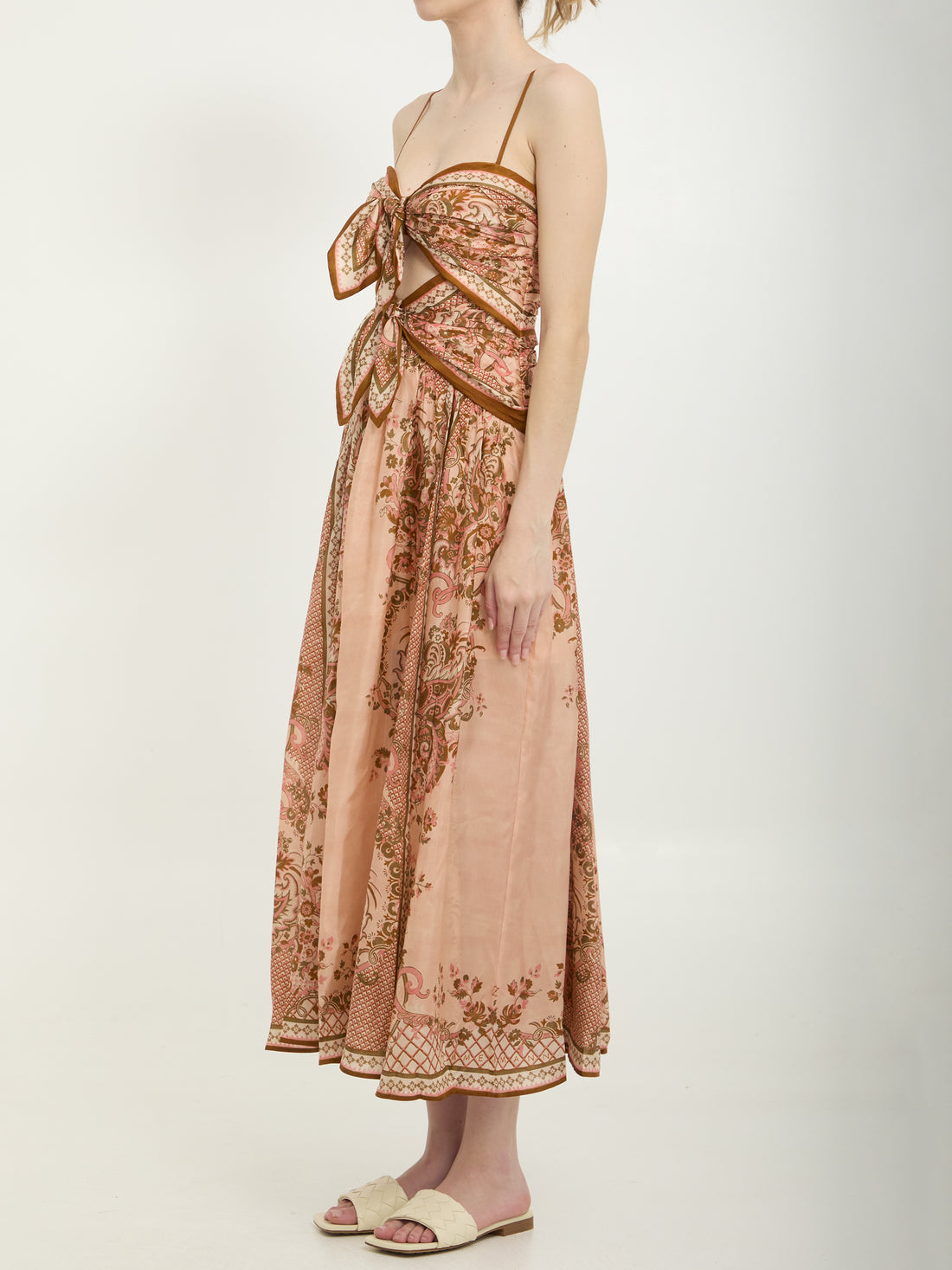 ZIMMERMANN 0 aster scarf print midi dress