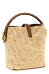 le 37 mini bucket bag in woven raffia