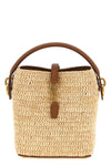 le 37 mini bucket bag in woven raffia