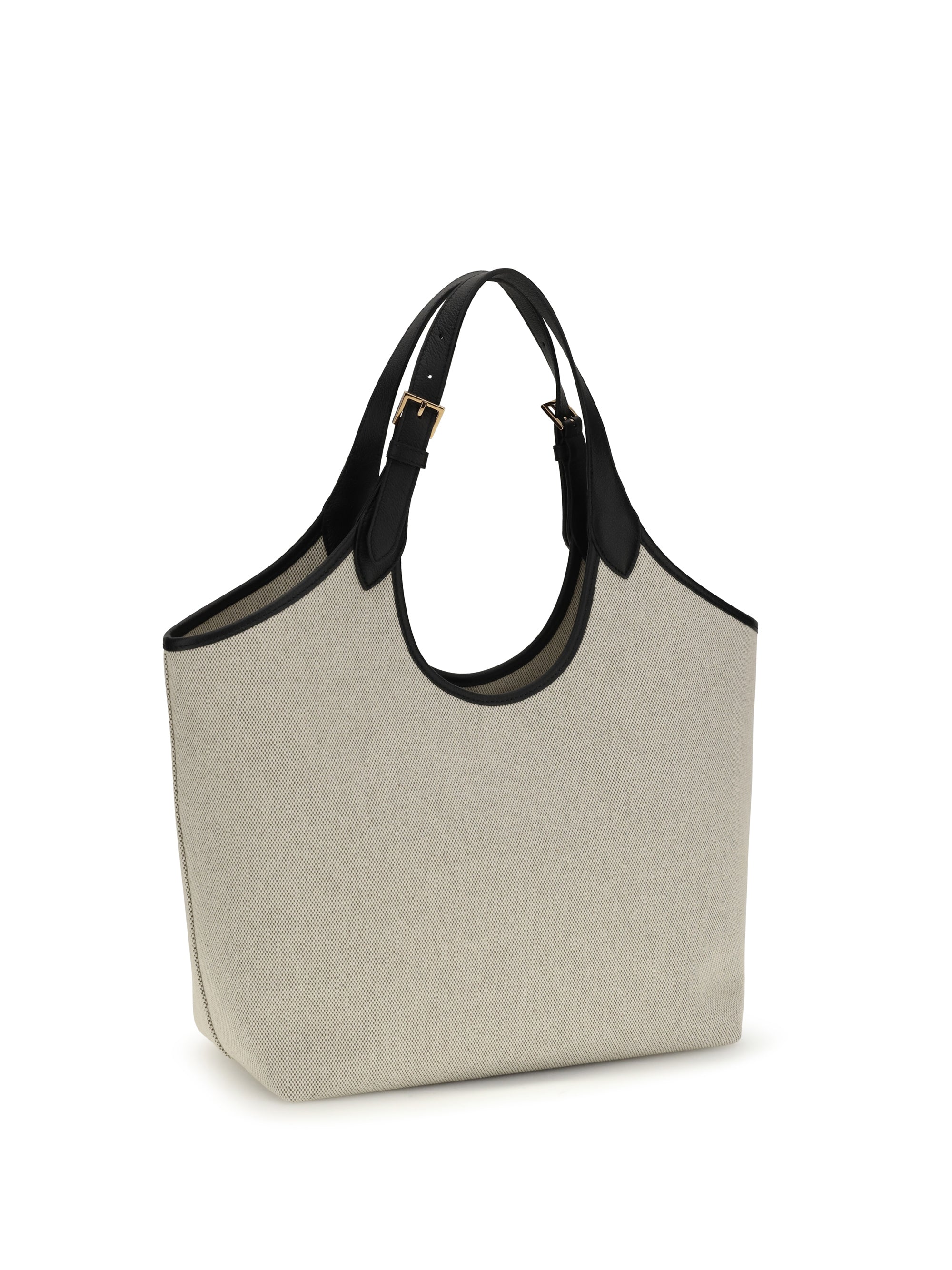 VERSACE OS tote fabric calf leather