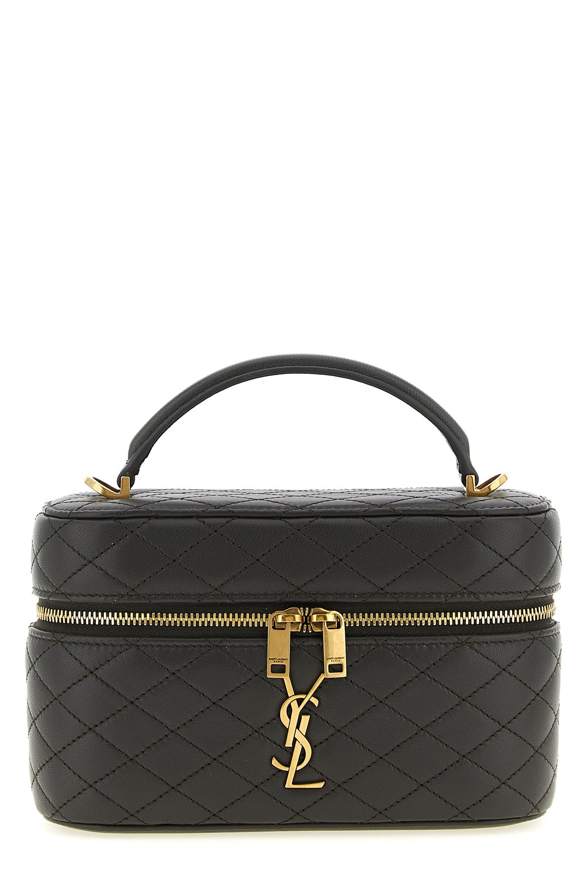 gaby vanity diamond-quilted leather handbag