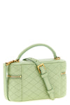 gaby vanity diamond-shaped quilted leather handbag