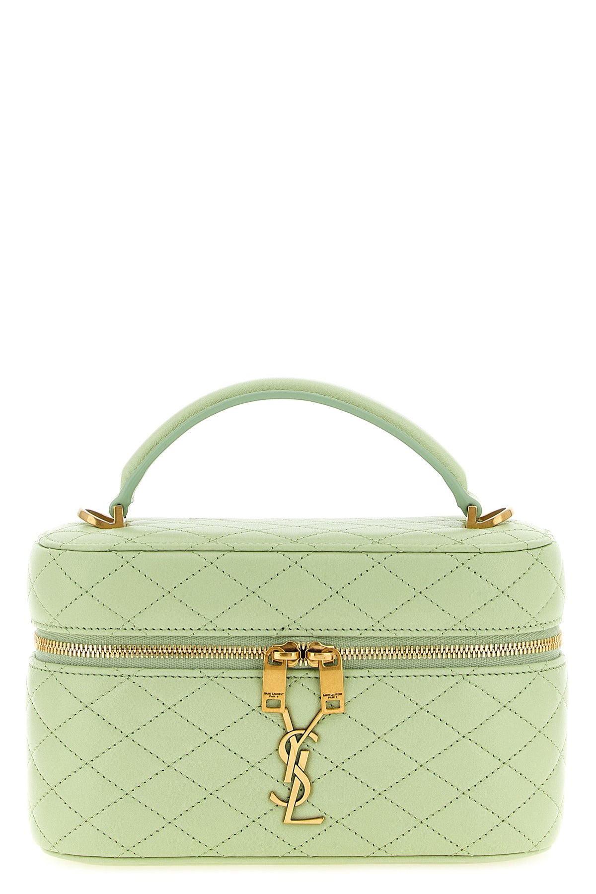 gaby vanity diamond-shaped quilted leather handbag