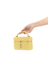 gaby vanity diamond-shaped quilted leather handbag