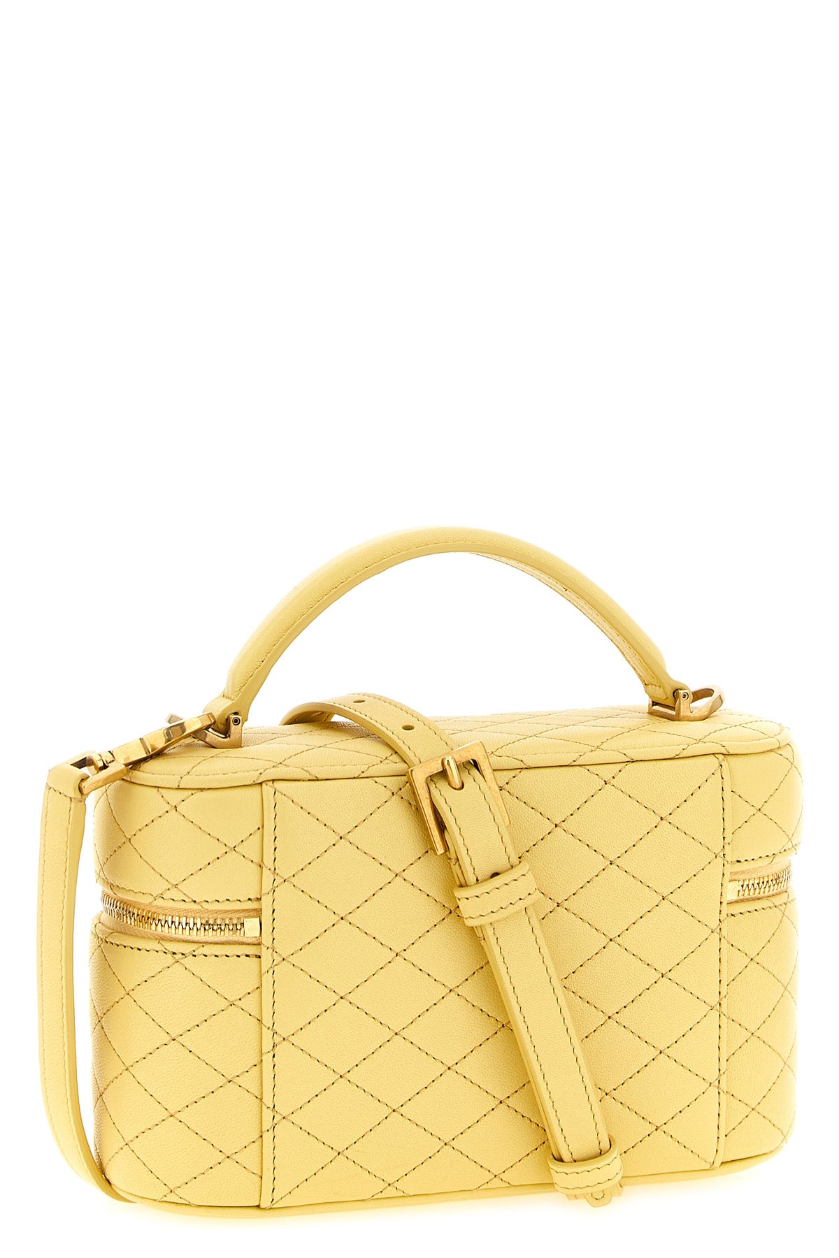 gaby vanity diamond-shaped quilted leather handbag