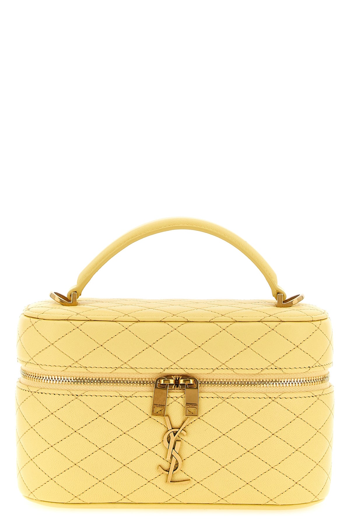 gaby vanity diamond-shaped quilted leather handbag