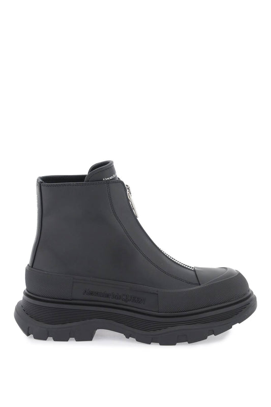 zip tread slick ankle boots