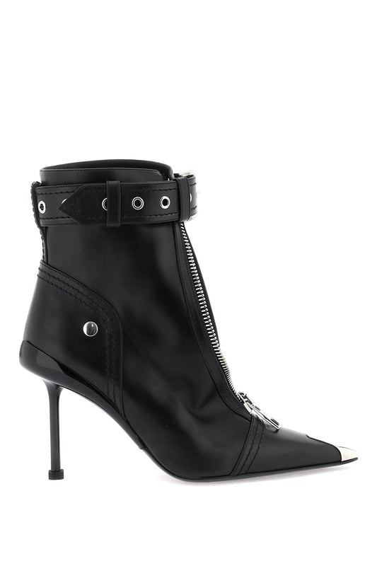 'slash biker' ankle boots