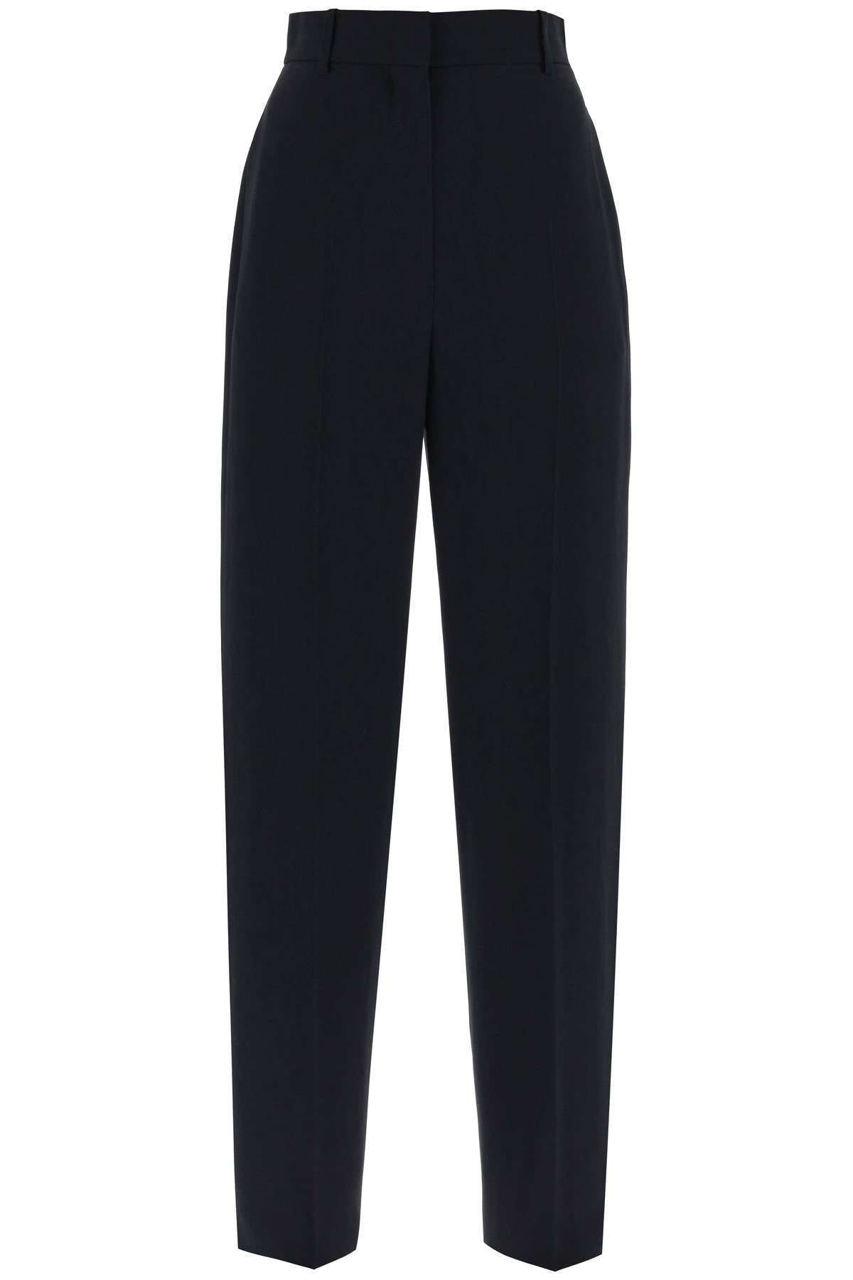 fluid crepe trousers