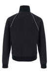 gg jacquard tech cotton nylon and jersey blend sweatshirt