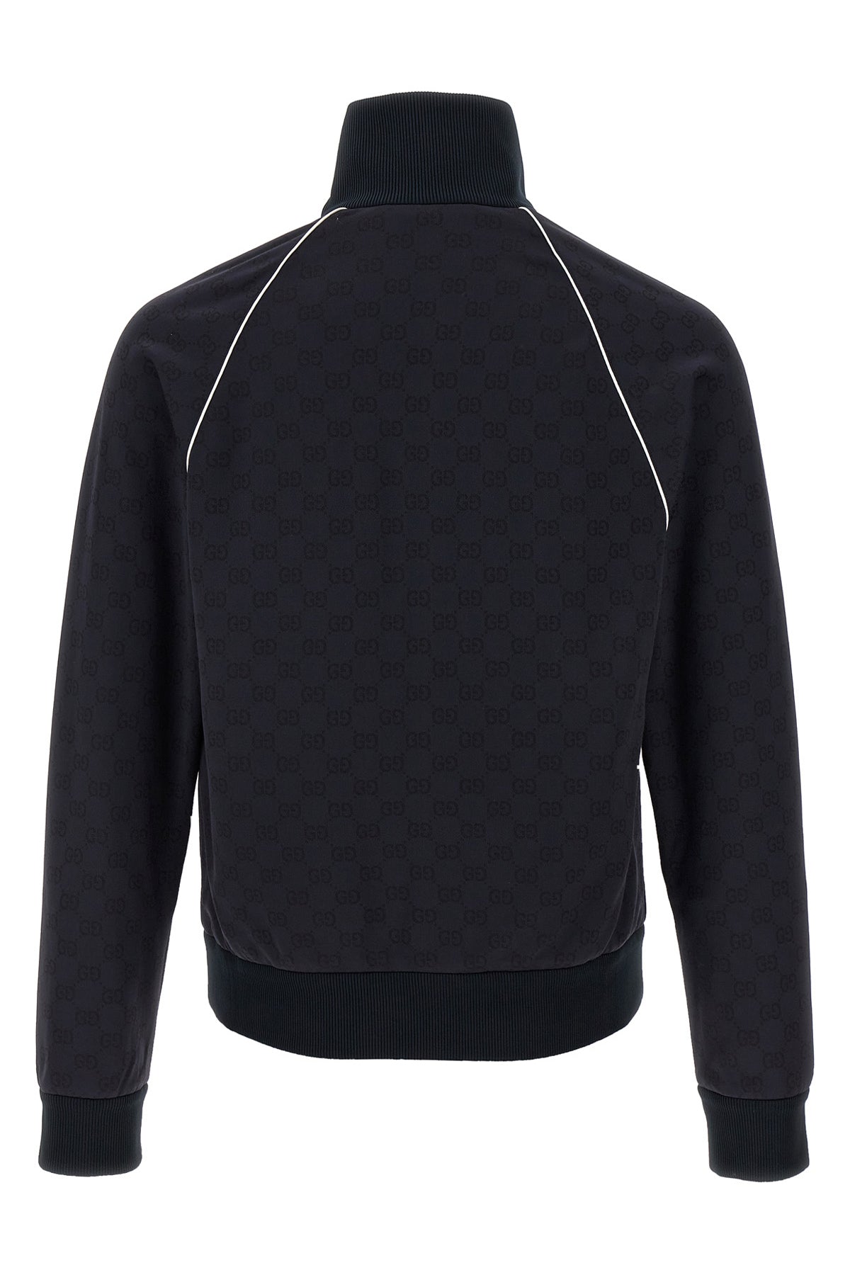 gg jacquard tech cotton nylon and jersey blend sweatshirt