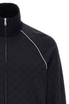 gg jacquard tech cotton nylon and jersey blend sweatshirt