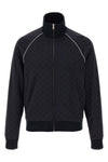 gg jacquard tech cotton nylon and jersey blend sweatshirt