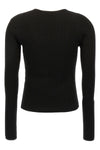 stretch ribbed wool sweater