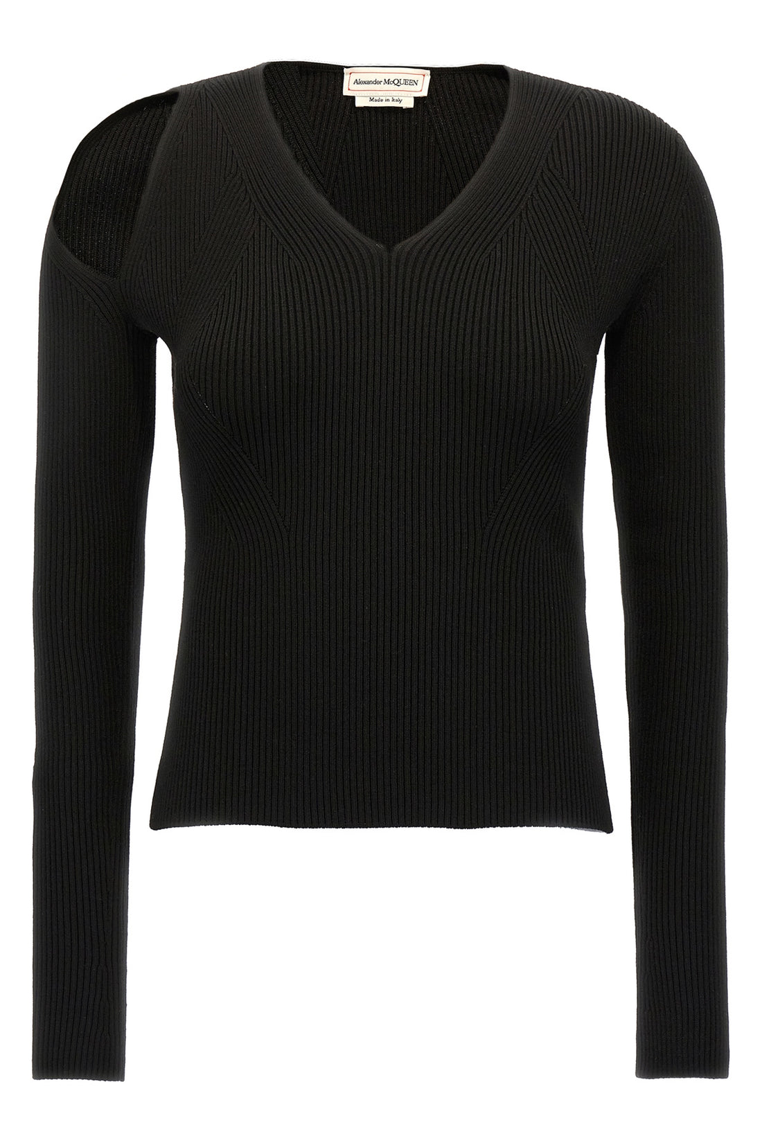 ALEXANDER MCQUEEN L stretch ribbed wool sweater