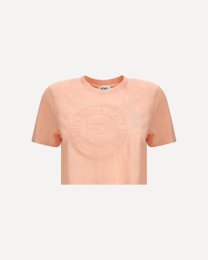 Fendi Cropped T-shirt Pink
