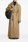 deconstructed cotton twill trench coat