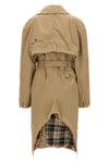 deconstructed cotton twill trench coat