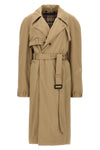 deconstructed cotton twill trench coat