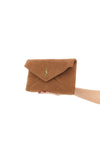 envelope large clutch bag in embossed nubuck leather