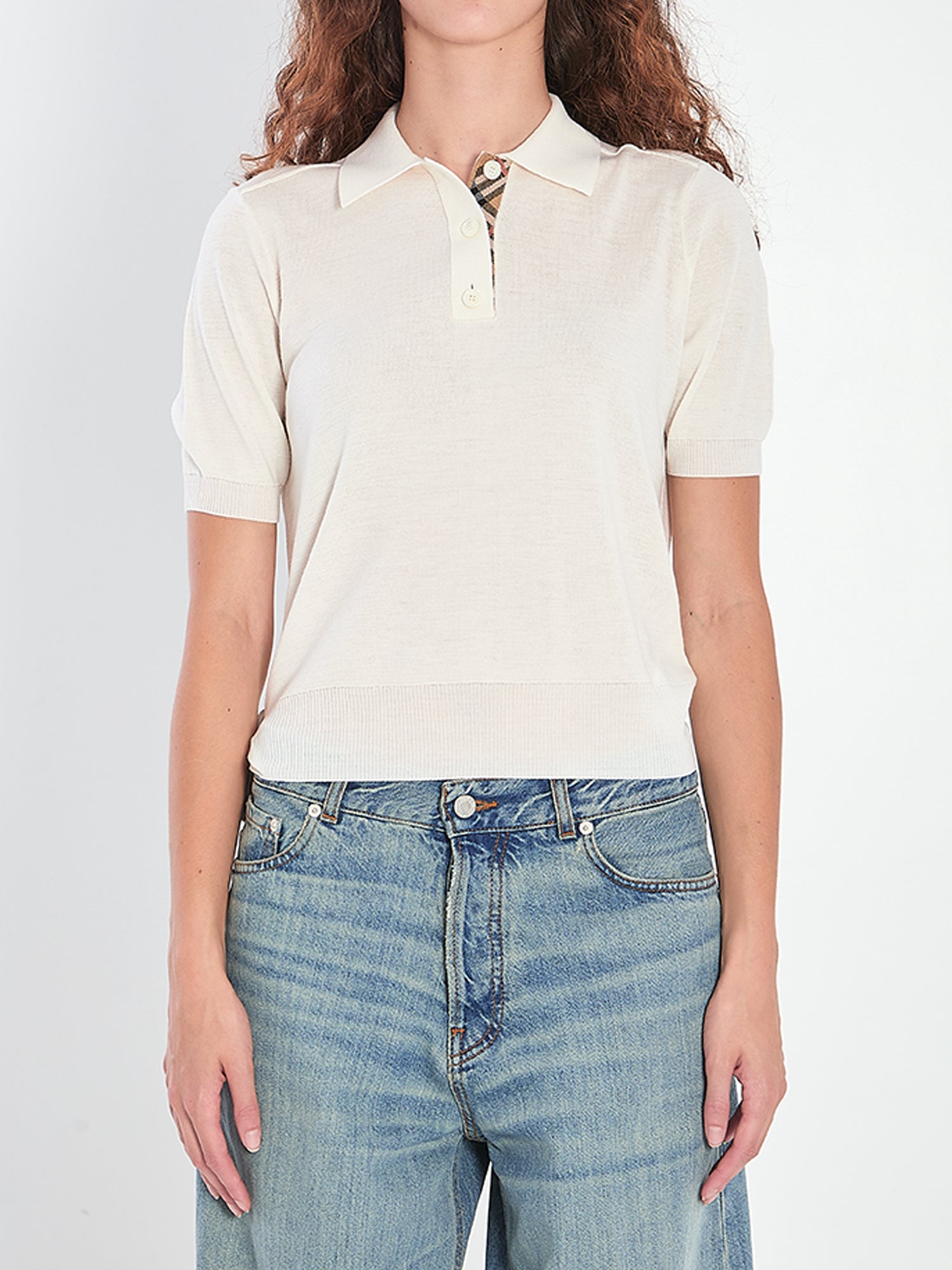 BURBERRY S wool polo shirt