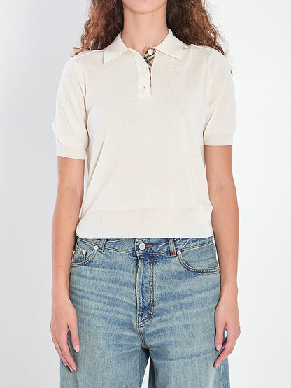 BURBERRY S wool polo shirt