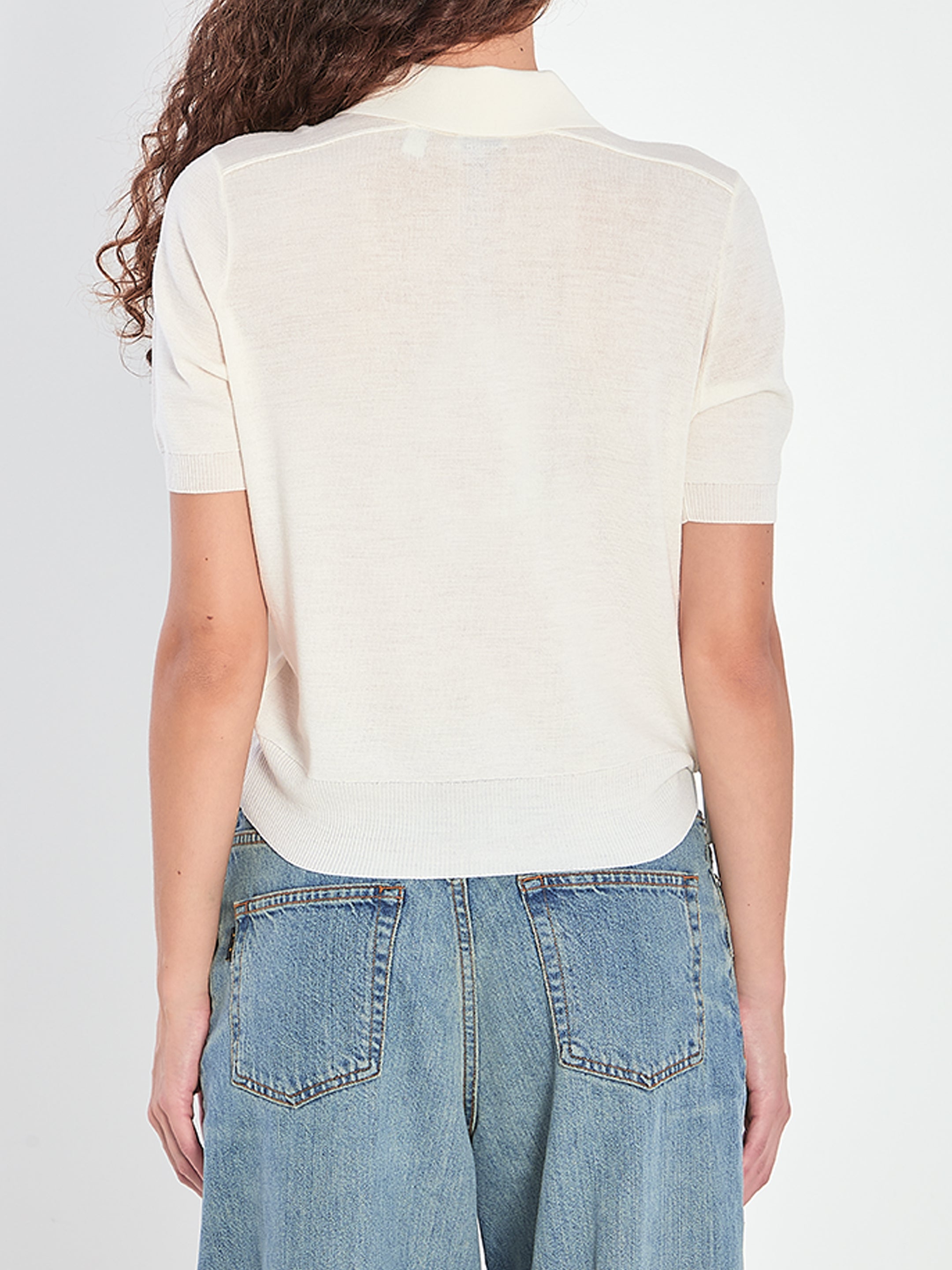 BURBERRY S wool polo shirt