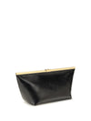 large ganache biker leather clutch