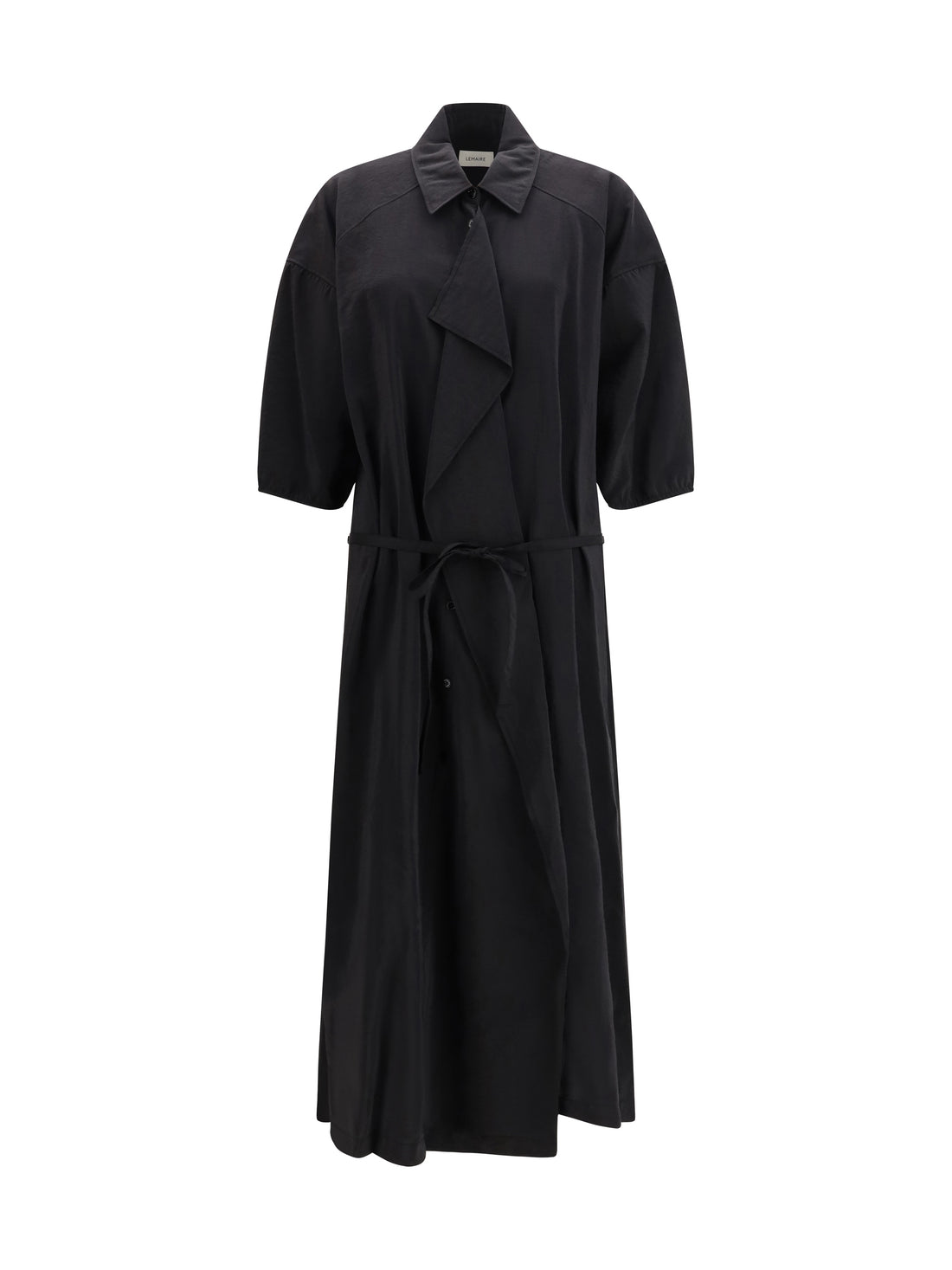 LEMAIRE 38 asymmetrical silk shirt dress