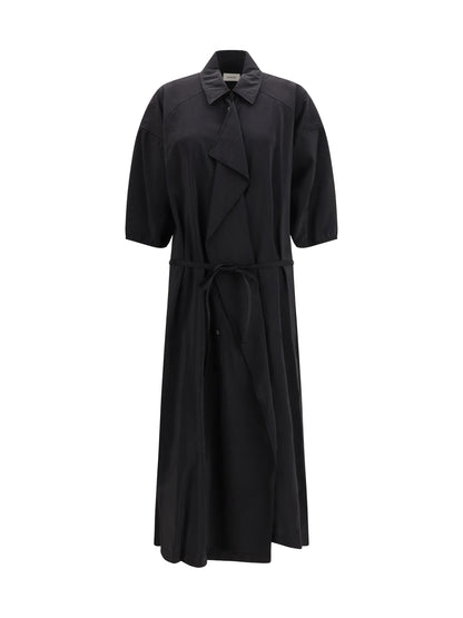 LEMAIRE 38 asymmetrical silk shirt dress