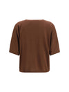 short-sleeve cashmere and silk sweater