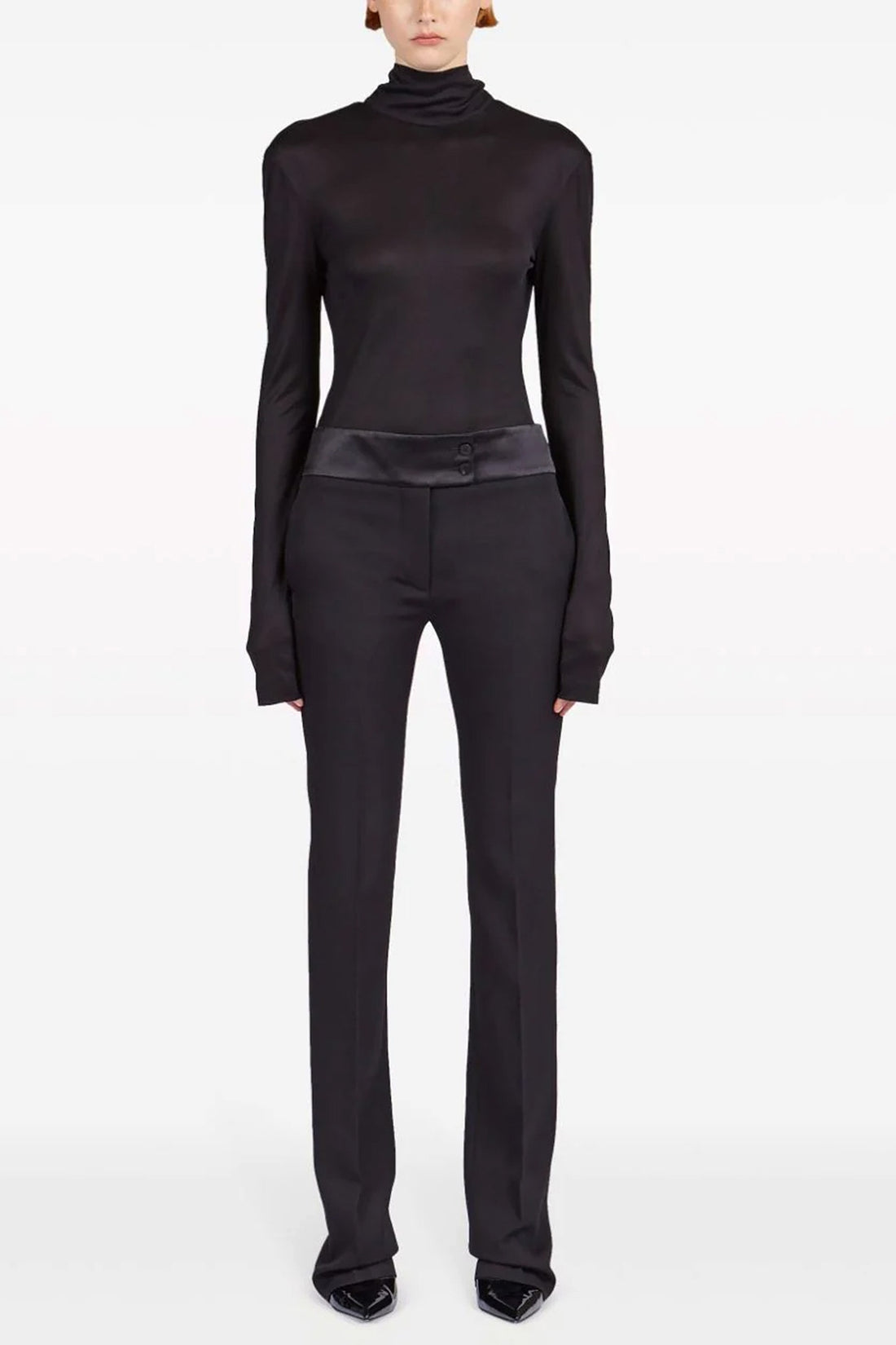 FERRAGAMO 42 virgin wool tuxedo pants